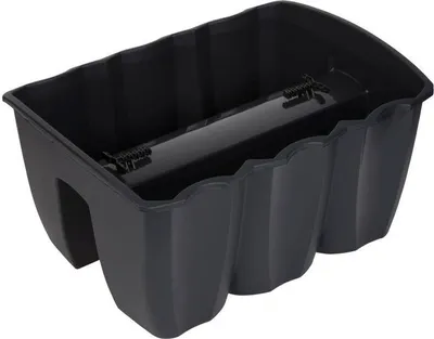 Produktbild von Balkontopf / Balkonpflanzkasten für Balkone InAnthrazit, Maße: 39,3x27,8x20,1 cm