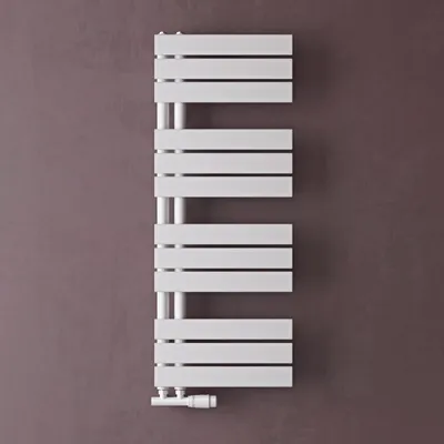 Produktbild von doporro Badheizkörper Badheizung Handtuchheizkörper 104x40cm Handtuchtrockner Handtuchwärmer Seitenanschluss Weiß 440 Watt Ohne Heizstab FN