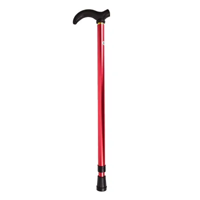 Produktbild von Gehstock Mit Ergonomischem Griff 2-Teilig Längenverstellbar Stabil Rutschfest Krücke Wanderstock Für Damen Herren-Rot