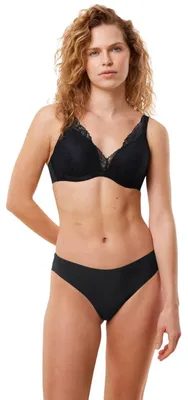 Zdjęcie produktu dla Triumph Body Make-Up Illusion Lace, Czarny, Fiszbina, Wzór, Damski, Zapięcie z tyłu, B