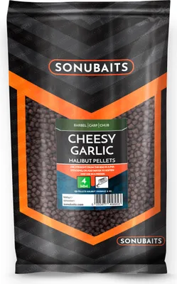 Produktbild von Sonubaits Cheesy Garlic Halibut Pellets - 4mm