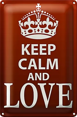 Produktbild von Blechschild Spruch 40x30cm Keep Calm and Love