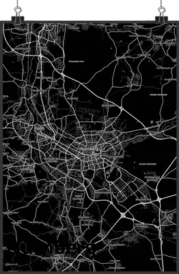Produktbild von Mr. & Mrs. Panda Bild Nürnberg DIN A1 - Geschenk, Stadt Dorf Karte Landkarte Map Stadtplan, Plakat, drucke, Wandbild, wanddeko, Wanddekoration
