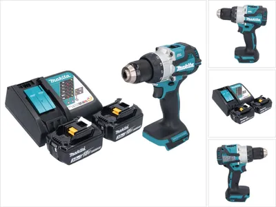 Produktbild von Makita DHP 489 RF Akku Schlagbohrschrauber 18 V 73 Nm Brushless + 2x Akku 3,0 Ah + Ladegerät