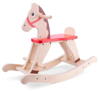 Produktbild von New Classic Toys Schaukelpferd Holz - natur - Schaukeltier Spielzeug