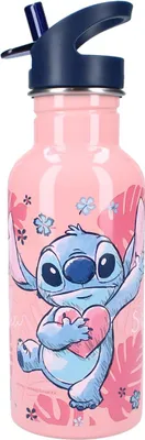 Obrázek produktu pro Lilo & Stitch hrnek na pití nerezová láhev na vodu 500 ml růžová