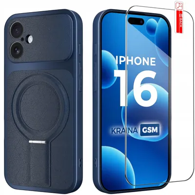 Produktbild von iPhone 16-Hülle mit Magnetring für MagSafe + 9H-Glas