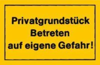Produktbild von Verbotsschild Privatgrundstück Betreten auf eigene Gefahr