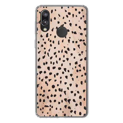 Produktbild von MuchoWow® Handyhülle Schutzhülle Hülle für Huawei P20 Lite (2020) Polka dots - Schwarz - Marmor Silikon Softcase Handy Hülle - Kartenhalter