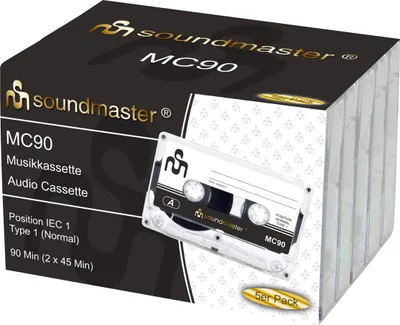Immagine prodotto di Soundmaster MC905P Audio-Leerkassette 90 Min., 5er Pack