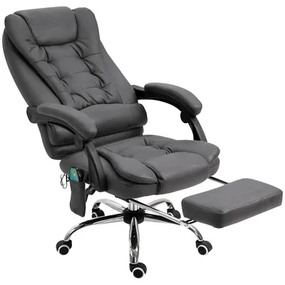 Productafbeelding van Vinsetto Massagekantoorstoel, ergonomische bureaustoel met ligfunctie
