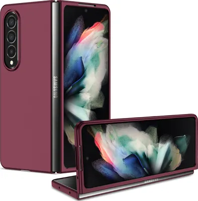 Obrázek produktu pro Samsung Z Fold4 5G Pouzdro, tenké tvrdý PC odolné proti poškrábání pouzdro pro Samsung Galaxy Z Fold 4 5G Bordó