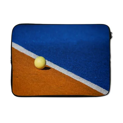 Produktbild von MuchoWow® Laptop Hülle 14 ZollBuntes Hockeyfeld und Ball Laptoptasche - Laptoptasche - Stoßsicher - Schutzhaube