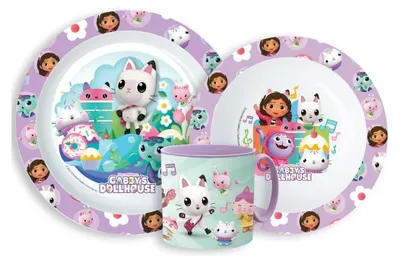 Immagine prodotto di Set di stoviglie Kitty Magic in microplastica con tazza 265 ml