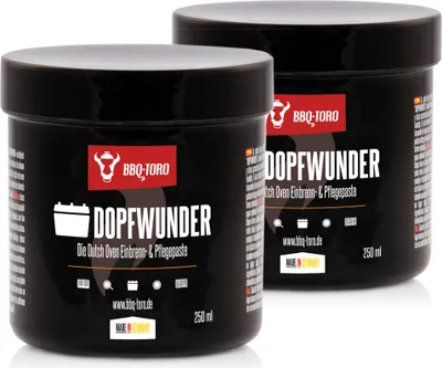 Produktbild von BBQ-Toro DOPFWUNDER - Die Dutch Oven Einbrenn- & Pflegepaste, 2x 250 ml