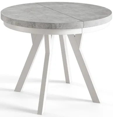 Produktbild von Esstisch Rund Evo, Moderner Esstich Ausziehbar, Tisch mit Stabile Konstruktion, Durchmesser 80 - 130 cm, Farbe Graphit