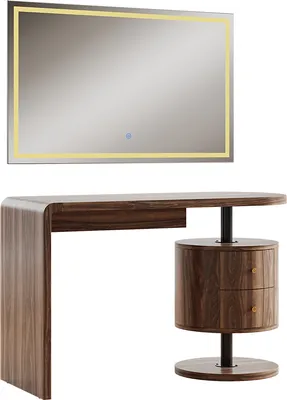 Zdjęcie produktu dla Toaletka Vicco Lara Rustykalny dąb 120 cm z lusterkiem LED, Model 50184