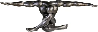 Zdjęcie produktu dla Gilde Skulptur, "Cliffhanger", Mannmotiv, Kunstharz, silberfarben, VE 1, L. 19 cm, B. 61 cm, H. 20 cm 59795 4001250597957