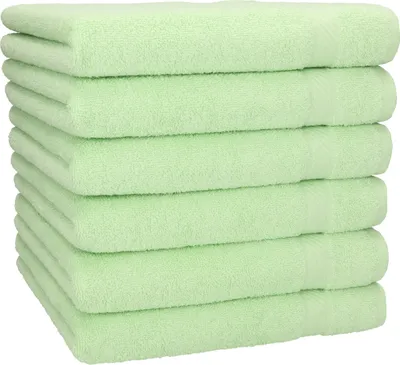 Produktbild von Betz 6 Stück Handtücher 50x100 cm PALERMO 100% Baumwolle  Farbe: grün