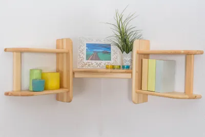 Produktbild von Wandregal Kiefer massiv, natur, 75x40x20 cm, 5 Fächer