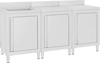 Produktbild von "im Angebot" Gastro-Spülenunterschrank 180x60x96 cm Edelstahl - Küchenarbeitstische CC2544