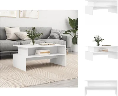 Produktbild von vidaXL Couchtisch Weiß 90x55x42,5 cm Holzwerkstoff - Couchtische