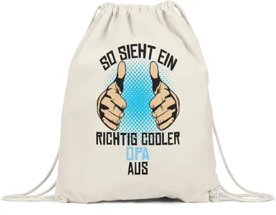 Produktbild von So Sieht Ein Richtig Cooler Opa Aus Turnbeutel Gymsack Geschenkidee Großvater Opi Enkelkinder Lustig Humor