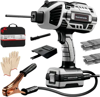 Immagine prodotto di Saldatrice portatile a 220 V con 20 elettrodi, inverter IGBT, 6 impostazioni di corrente regolabili, saldatrice elettrica, adatta per elettrodi da 3/8"