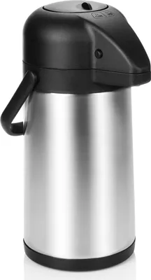 Immagine prodotto di com-four® 1,5 L Brocca termica con pompa - Airpot da 1,5 litri in acciaio inossidabile - Brocca termica a doppia parete con meccanismo a pompa