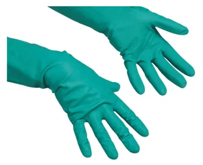 Produktbild von Vileda Professional Universal - Der Vielseitige Nitrilhandschuh - L / Grün | Packung (1 Stück)