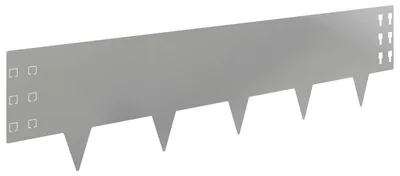 Immagine prodotto di vidaXL Bordura per prato, 10 pezzi, 100 x 25 cm, acciaio, argento