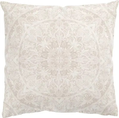 Produktbild von Dekokissen Spirituell drinnen / Indoor Zierkissen Samt waschbar Ornament beige Aquarell Orientalisch Sofakissen ohne Füllung