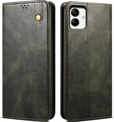 Image de Etui pour Samsung Galaxy A07 étui en cuir avec fonction stand vert