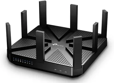 Produktbild von TP-Link Archer C5400, Wi-Fi 5 (802.11ac), Tri-Band (2,4 GHz / 5 GHz / 5 GHz), Ethernet/LAN, Schwarz, Tabletop-Router