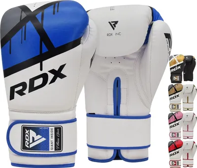Produktbild von RDX Boxhandschuhe, Maya Hide Leder Trainingshandschuhe für Muay Thai, Kickboxen, Sparring, Boxsack, Sandsack, Kickboxhandschuhe, Kampfsport Training Heim Fitnessstudio Männer Women 8 10 12 14 16 OZ