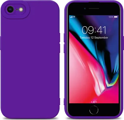 Obrázek produktu pro Cadorabo Case for Apple iPhone 7 / 7S / 8 / SE 2020 Protective Case in Purple TPU Silicone Etui Case Kryt mobilního telefonu