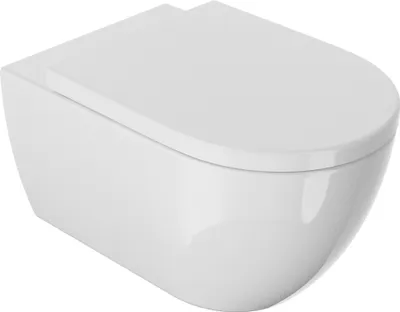 Produktbild von SANYCCES ARC Wand WC spülrandlos mit SoftClose TakeOff WC-Sitz, weiß