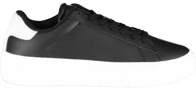 Produktbild von Stilvolle schwarze Herrensportschuhe mit Kontrastdetails und Logo