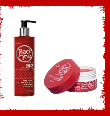 Produktbild von RedOne Aftershave Cream Cologne Extreme 400ml + RedOne Haar Wax Red 150ml Sparset Geschenkset