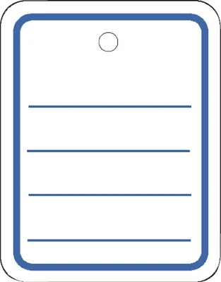 Produktbild von Stückwarenanhänger 35x45mm gelocht ohne Faden VE=16x1000 Stück