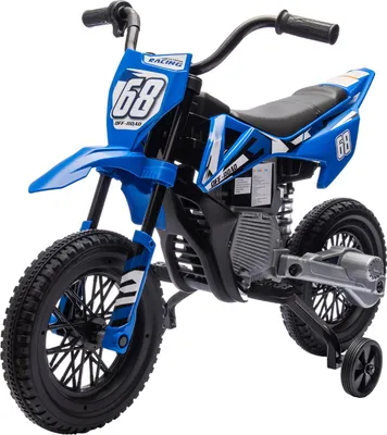 Obrázek produktu pro Dětská elektrická motorka, dětská motorka 12V s hudbou, dětské vozidlo s odnímatelnými tréninkovými koly, 2,4-5 km/h, pro děti 3-6 let, max. 30 kg