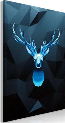 Produktbild von Italienischer Leinwand Leinwandbild - Ice Deer (1 Part) Vertical 40x60 cm Tiere g-A-0230-b-a