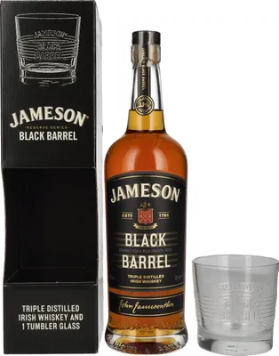 Produktbild von Jameson BLACK BARREL Triple Distilled Irish Whiskey 40% Vol. 0,7l in Geschenkbox mit Tumbler