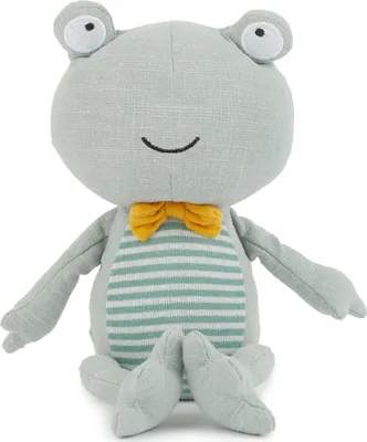 Produktbild von Bieco Frosch Kuscheltier | 20 cm | Leinen Kuscheltier Baby | Baby Kuscheltier Mädchen & Junge | Stuffed Animal | Frosch Stofftier Baby | Süße Baby Kuscheltiere | Frosch Plüschtier aus Leinenstoff
