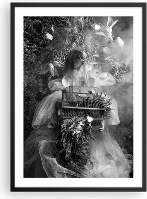 Produktbild von Gerahmtes Poster - Schwarzer Rahmen - Retro Vintage Frau - 50x70 cm - Wand Bild - Wanddeko - Wandbilder - Kunstposter - Wandposter - Bilderrahmen - Bilder - Kunstdruck - P2BPA50x70-4940