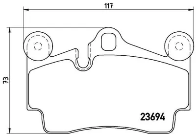 Produktbild von Brembo Bremsbelagsatz, Scheibenbremse Hinterachse P 85 070