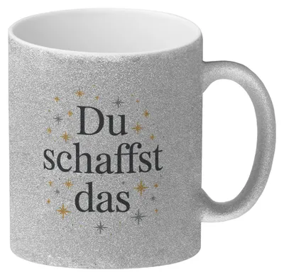 Produktbild von Du schaffst das Glitzer-Kaffeebecher