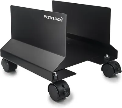 Productafbeelding van PC Wagen - Computer Trolley - Materiaal Transport - Verstelbare Breedte - 50 kg Draaglast - Aluminium