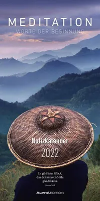 Produktbild von Meditation Notizkalender 2022 - Wandkalender - mit Extraspalte für Geburtstage