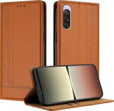 Immagine prodotto di Custodia per Sony Xperia 10 V in pelle con funzione di supporto Marrone